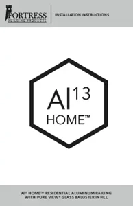 Pure View Al13 HOME Glass Baluster Installation Instructions 
