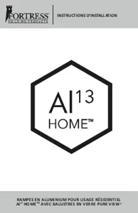 Pure View Al13 HOME Glass Baluster Installation Instructions (French)