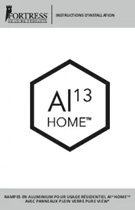 Pure View Al13 HOME Full Glass Panel Installation Instructions (French)