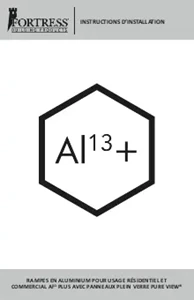 Pure View Al13 PLUS Full Glass Panel Installation Instructions (French)